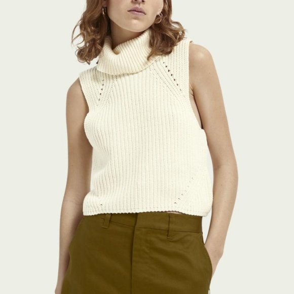 Scotch & Soda Sleeveless Knit Turtleneck Sweater - Picture 1 of 4